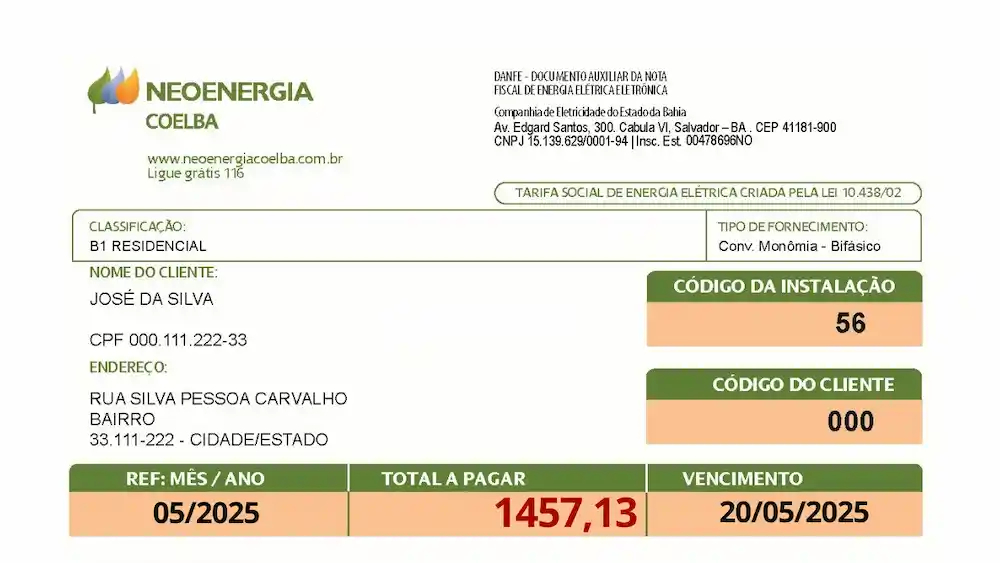 Antes da Implementação de Energia Solar em Feira de Santana